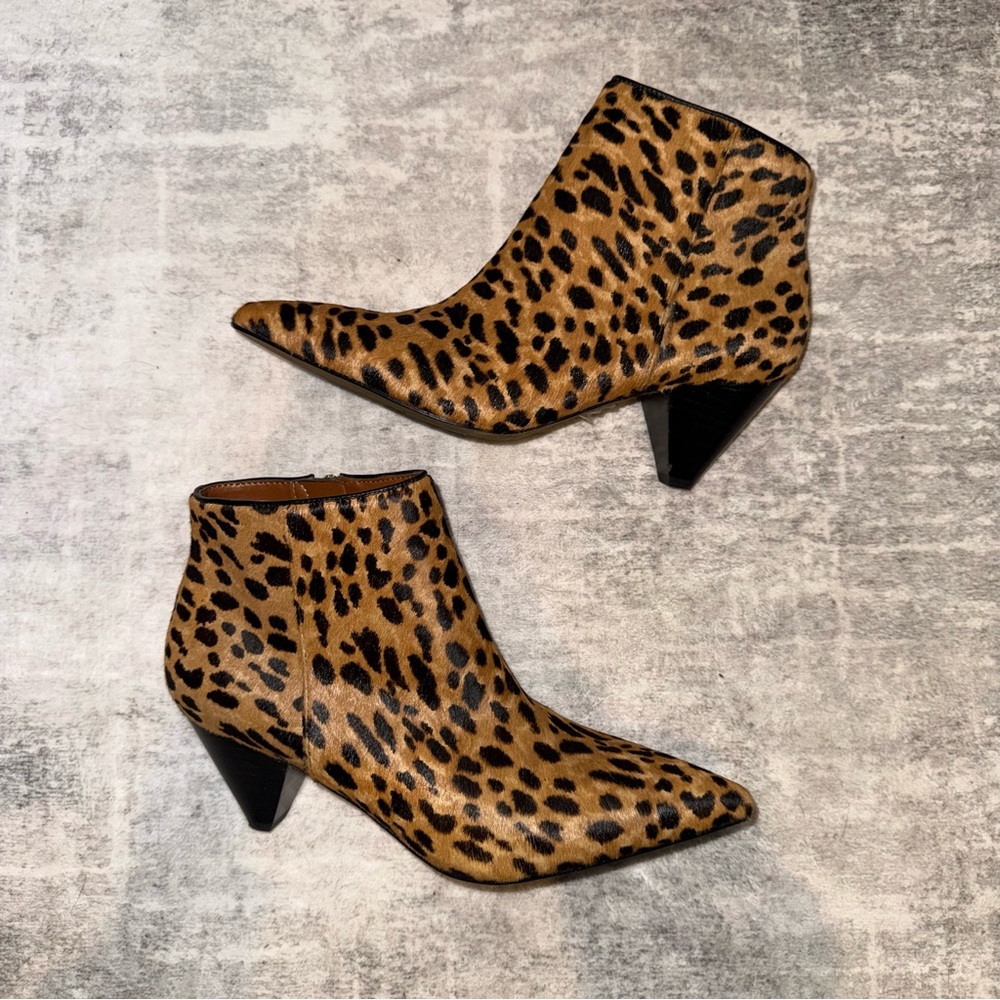 FRANCO SARTO Animal Print Ankle Boots